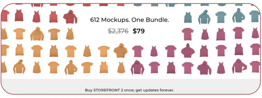 Pricing of Storefront 2 mockup generator