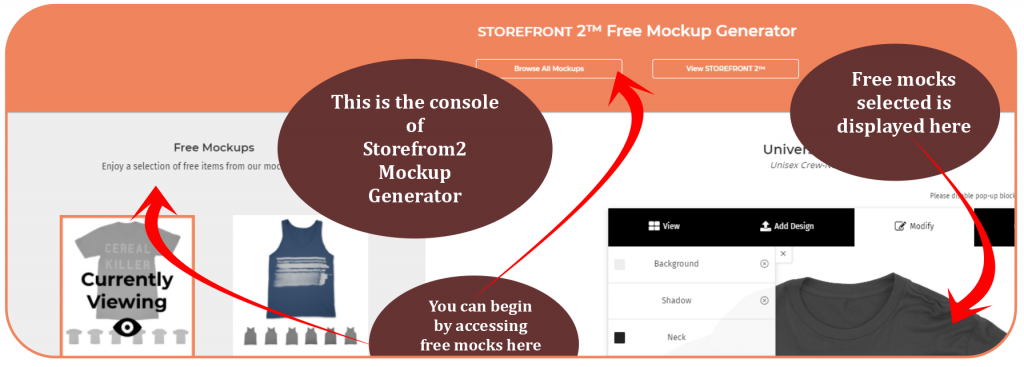 How to use Storefront 2 mockup generator