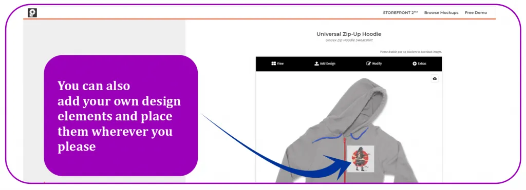 Photific Storefront 2 mockup generator and hoodie mockup