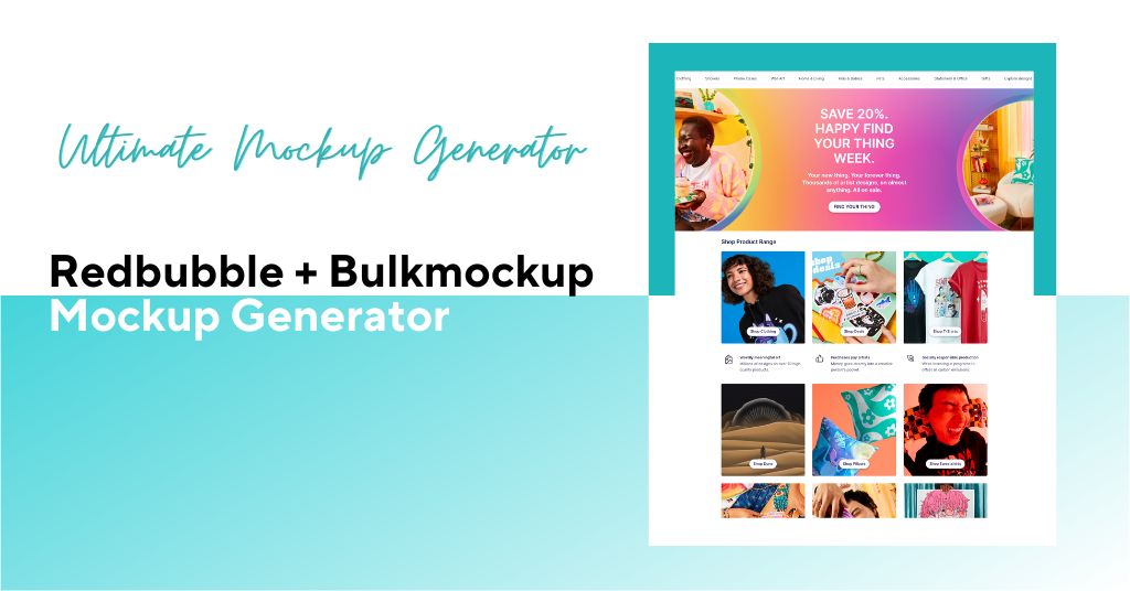 RedBubble Mockup Generator- Ultimate Mockup Template Graphic Design