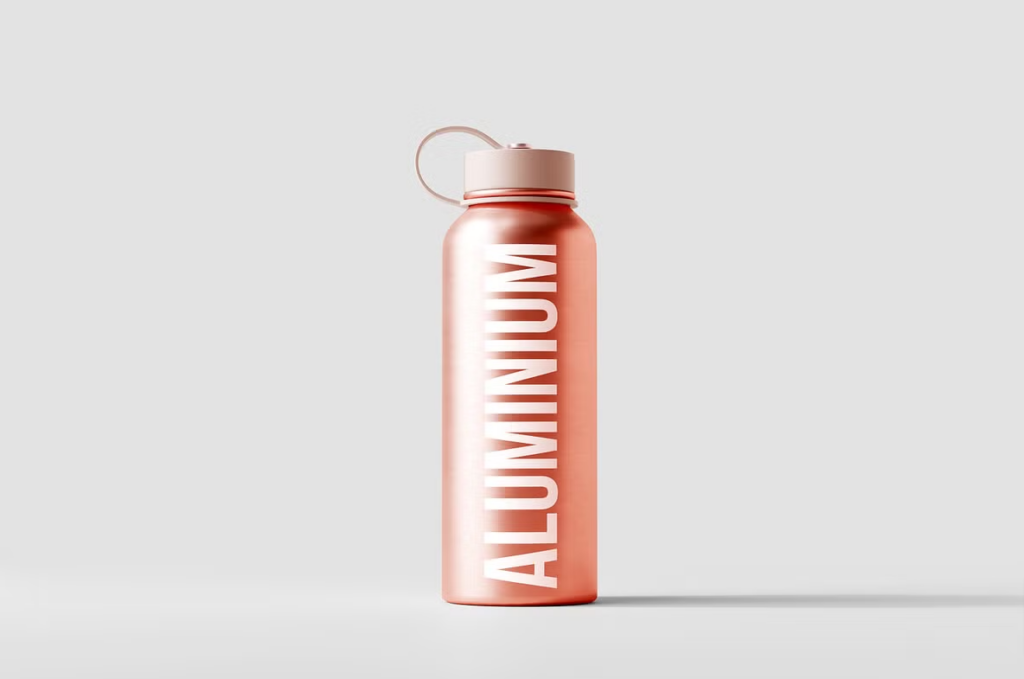 Aluminum Mockup Water Bottle Set