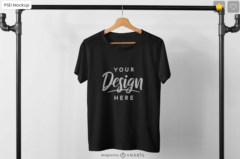 Black T shirt mockup for Elegance and Simplicity