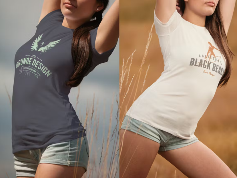 Black T shirt mockup for Nature and outdoors-related designs