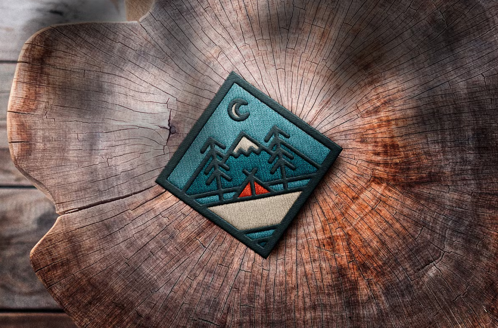 Camp Embroidery Merit Badge Mockup
