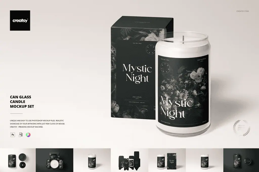 Can Glass Candle Mockup