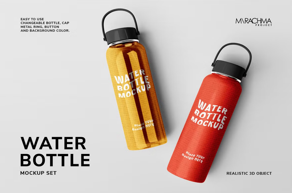 Changeable Mockup Water Bottle