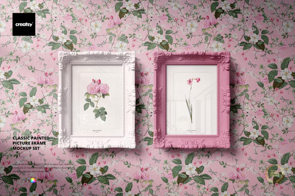 Classic Painted Picture Frame Mockup