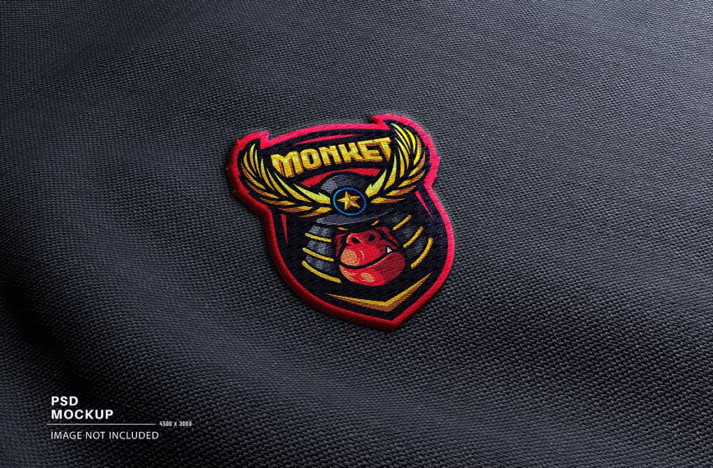 Fabric Embroidery Logo Mockup Psd