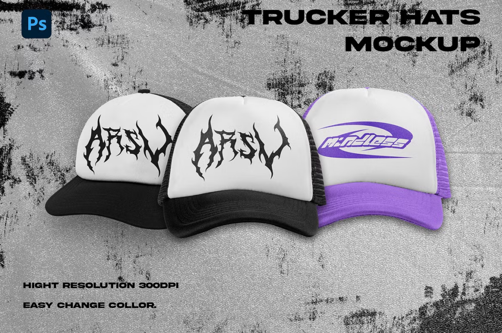 High Resolution Trucker Hat Mockup