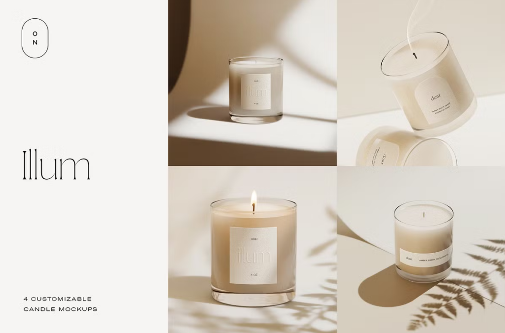 Label Focused Candle Mockup