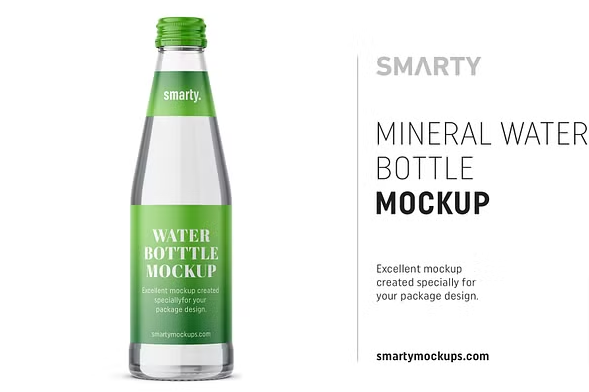 Mineral Water Bottle Mockup