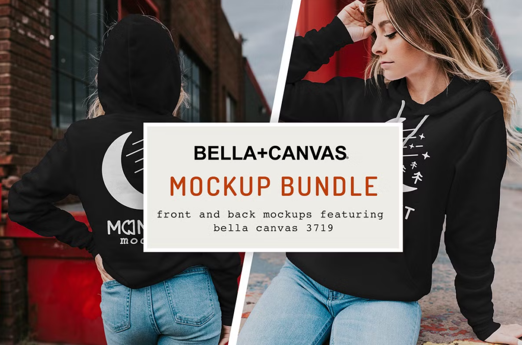 Multi Purpose Sweatshirt Black Hoodie Mockup Bundle