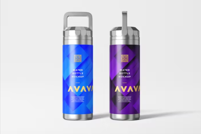 Rare Shape Mockup Water Bottle