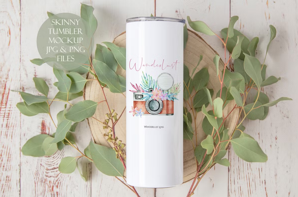 Skinny Tumbler Mockup
