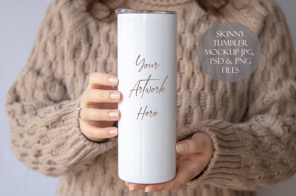 Skinny Tumbler Mockup
