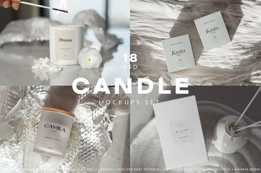 Unique Candle Jar Mockup