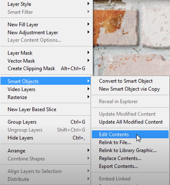 editing smart object layer