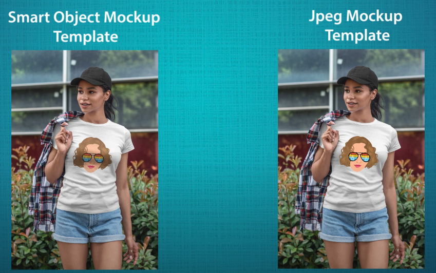 quality difference between jpeg template and smart object template