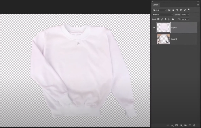 turning off the visibility of the background layer