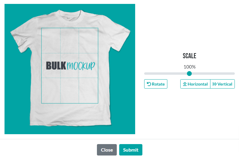 Mockup generator for mockupmark lets you upload your own design on their basic product template