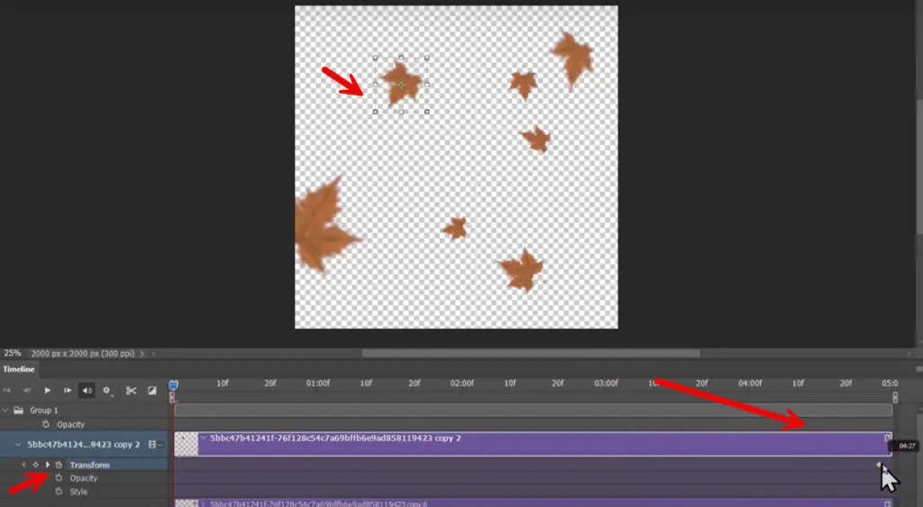 move keyframe to end of layer