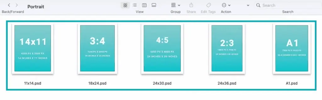 aspect ratio template